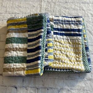 COUNTRY CORE COTTAGECORE QUILTED MULTI COLORS SPRING & SUMMER PILLOW SHAMS (2)